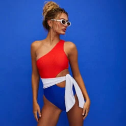 Beach Riot Carlie One Piece In American Colorblock
