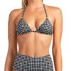 Vitamin A Gia Reversible Triangle Bikini Top In Vichy Black -Meer Traum Geschaft 47TR VIB 904B VIB 0006 1 T1