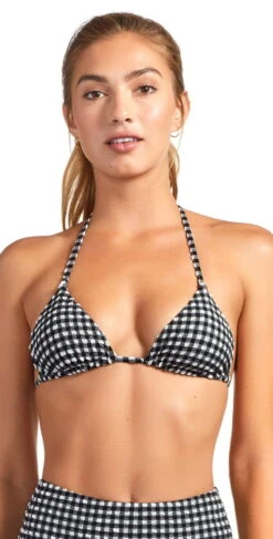 Vitamin A Gia Reversible Triangle Bikini Top In Vichy Black -Meer Traum Geschaft 47TR VIB 904B VIB 0006 1 T2