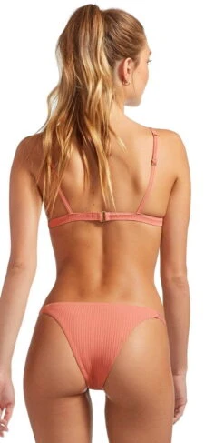 Vitamin A EcoRib Carmen Bikini Bottom In Soft Coral