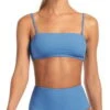 Vitamin A EcoRib Mila Bandeau Bikini Top In Mediterranean Blue