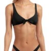 Vitamin A EcoRib Lou Bikini Top In Black -Meer Traum Geschaft 918TLouFront