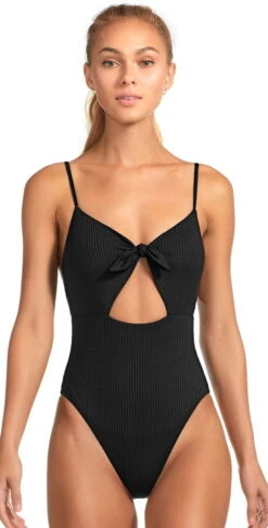 Vitamin A EcoRib Alma One Piece Swimsuit In Black -Meer Traum Geschaft 931M ERB 0559 Front