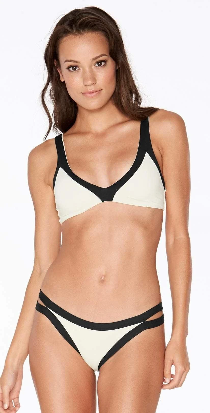 L Space Domino Misty Bralette Top In Cream CBMTT18-CRM 3 L Space Domino Misty Bralette Top In Cream CBMTT18-CRM