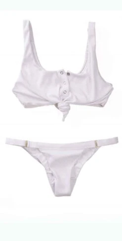 Beach Bunny Rib Tide Skimpy Bottoms In White B17125B2-WHT -Meer Traum Geschaft b17125t1b2 rib tide white prod 8