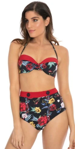 Revel Rey Betty Bikini Top In Pique