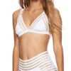 Beach Bunny Sheer Addiction Triangle Top In White -Meer Traum Geschaft front high waistfrontSheer Addiction White Tri