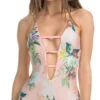 Isabella Rose Blossoms One Piece In Pink Floral 4731084-MUL -Meer Traum Geschaft isabella roseBLOSSOMS Maillot 1FRONT
