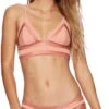 Beach Bunny Mia Long Line Bikini Top In Whiskey Rose -Meer Traum Geschaft mia b19100t2b1 whrs front 22