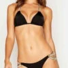 Beach Bunny Pretty In Pearls Triangle Bikini Top In Black Or Poppy -Meer Traum Geschaft pretty in pearls b19128t1b1 blck 1