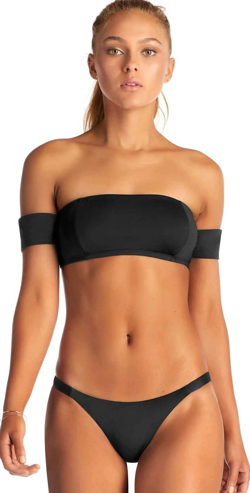 Vitamin A Havana EcoLux Bandeau Bikini Top In Black 3 Vitamin A Havana EcoLux Bandeau Bikini Top In Black
